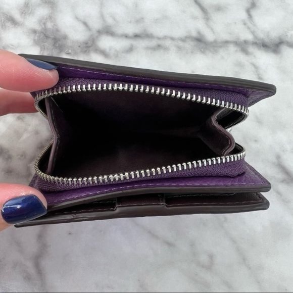 ❗️Sold❗️Coach Purple Small Town Bucket Bag Crossbody Shoulder Bag & Snap Wallet - Picture 13 of 16